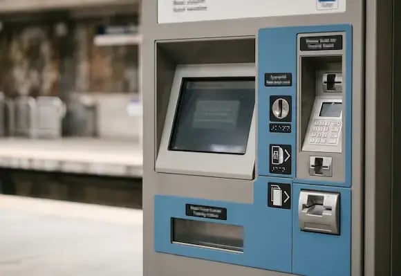 Generic ticket vending machine at platform
