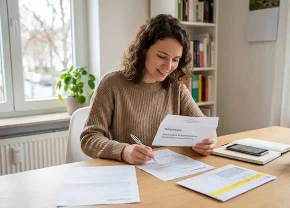 Woman pays off parking fines in her home office
